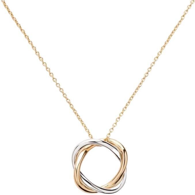 POIRAY Necklace "tresse" Yellow Gold White Gold 18 Karat