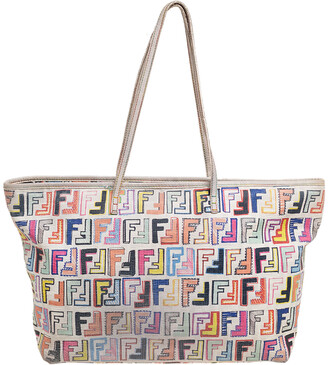 Fendi Multicolor Zucca Coated Canvas Large Roll Tote - ShopStyle
