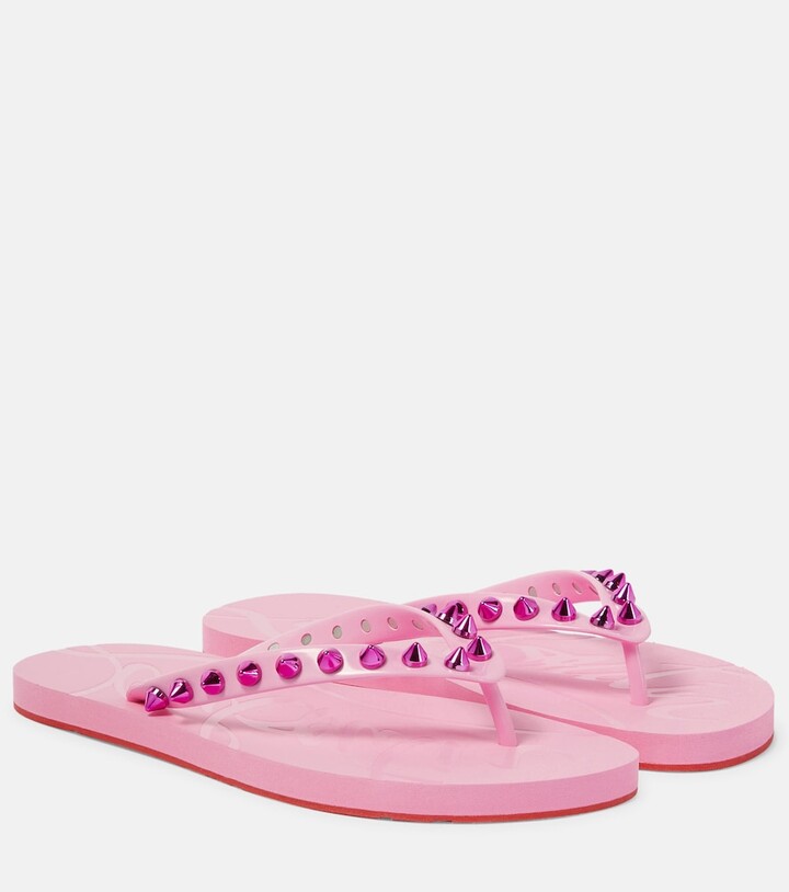 moordenaar aankleden Festival Christian Louboutin Women's Flip Flop Sandals with Cash Back | ShopStyle