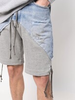 Thumbnail for your product : Greg Lauren Jersey Denim Shorts