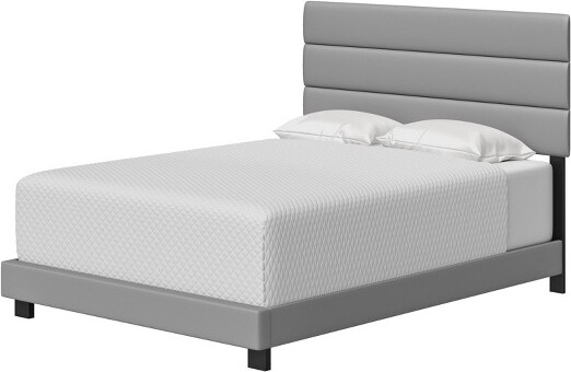 Boyd Sleep Eco Dream Queen Caprice Faux Leather Channel Upholstered Platform Bed - Eco Dream