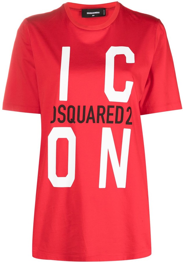 dsquared red t shirt