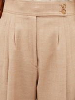 Thumbnail for your product : Burberry Marleigh Pleated Wool-blend Trousers - Beige
