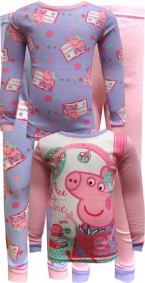 Peppa Pig Story Time 4 Piece Cotton Toddler Pajamas for girls