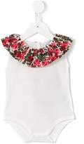 Thumbnail for your product : Dolce & Gabbana Kids rose ruffled neckline body