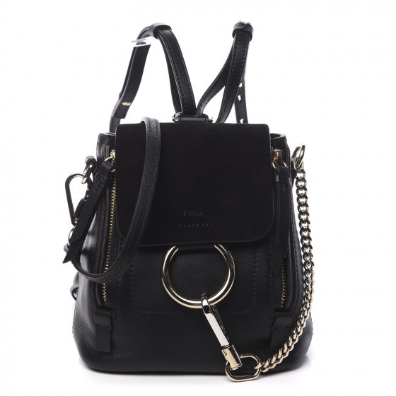 chloe faye backpack mini black