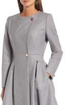 Thumbnail for your product : Ted Baker Wool Blend Asymmetrical Skirted Coat
