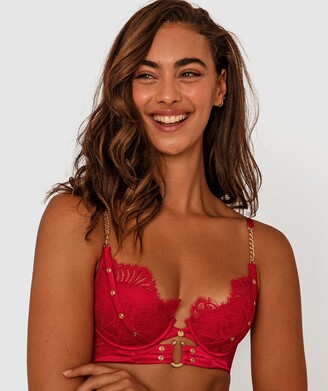 Bras N Things Vamp Midnight Hour Double Push Up Bra - Light Red - Light Red  - ShopStyle