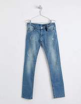 Thumbnail for your product : Religion Skinny Fit Jeans With Stretch And Rips In Blue