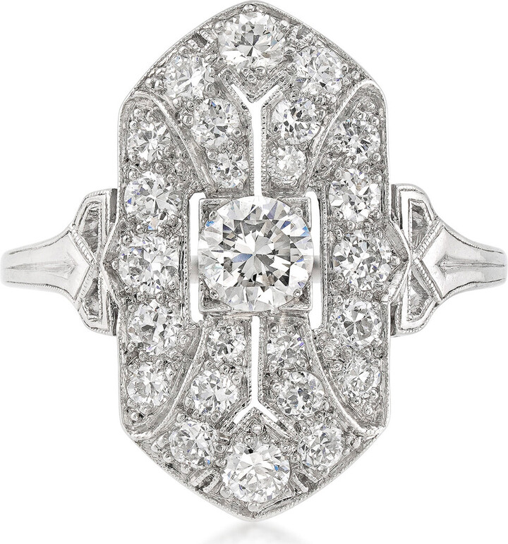Lauren DeYoung Jewelry Tiffany & Co. Art Deco Platinum and Diamond Ring