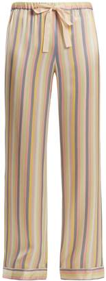 Morgan LANE Chantal striped silk pyjama trousers