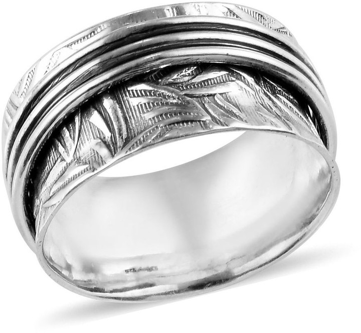 Solis 925 Sterling Silver Band Spinner Ring Jewelry Handmade  Size-8 ASHU-660