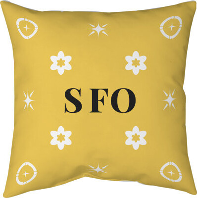 Khieu San Franciscon Basketball Colors Gold Twill Pillow