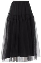 Thumbnail for your product : Molly Goddard Lottie Gathered Tulle Skirt - Black