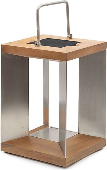 Les Jardins BLADE SOLAR LANTERN in Silver, Size: 14"