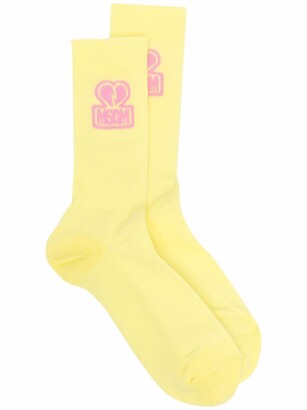 MSGM Intarsia-Knit Logo Socks
