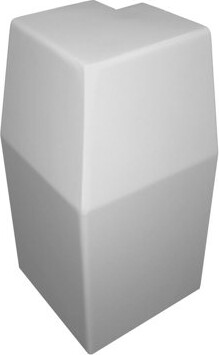 Baseboarders Premium Steel Easy Slip-On Baseboard Heater Cover Outside Corner Connector - White