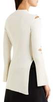 Thumbnail for your product : Mother of Pearl Aurora Embellished Cutout Wool-Blend Sweater