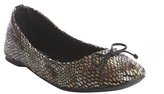 Thumbnail for your product : French Follies black faux snakeskin 'Elita' bow flats