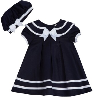 Rare Editions Young Girls Sailor Dress Nautical Stripes 
