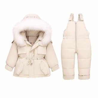 Kids Snowsuits Winter Down Jacket Pants 2PC Set Boys Girls Ski Suit Hooded Puffer Jacket Warm Baby Clothing Outfits Gift 1-4 Years 