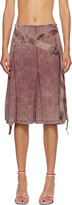 Burgundy O-Venus Midi Skirt 