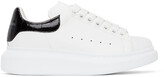 Thumbnail for your product : Alexander McQueen White & Black Croc Oversized Sneakers