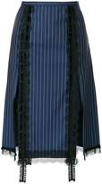Versace striped A-line skirt 