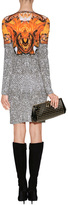 Thumbnail for your product : Roberto Cavalli Viscose Stretch Printed Dress in Burnt Orange/Black