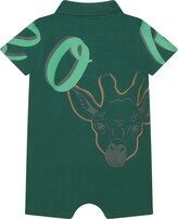 Thumbnail for your product : Kenzo Kids Green Romper With Kotora Tiger And Logo