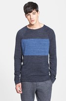 Thumbnail for your product : Vince 'Jaspe' Chest Stripe Crewneck Sweater