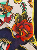 Thumbnail for your product : DSQUARED2 tattoo print scarf