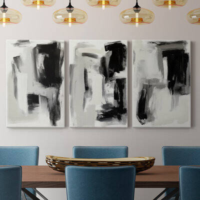 Wexford Home Abstract Series CCXVIII -Premium Gallery Wrapped Canvas Set -Ready to Hang