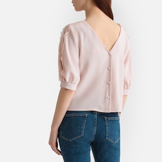 La Redoute Collections Dotted Laced Blouse