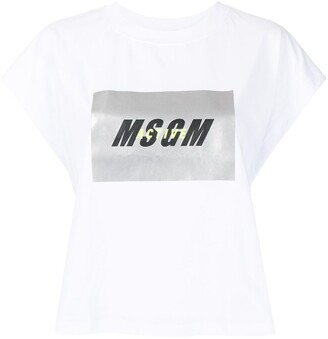 MSGM logo print performance T-shirt