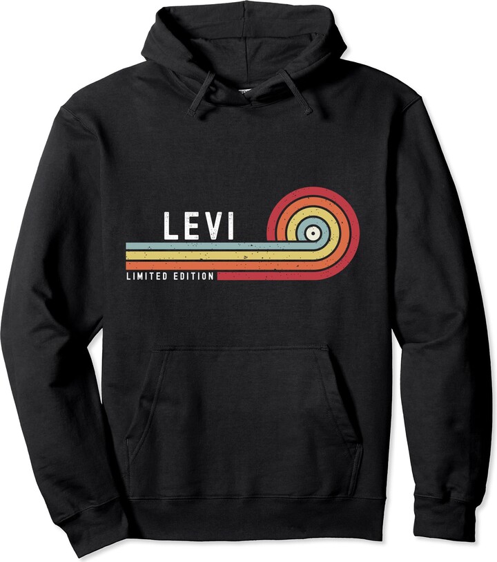 Team Levi Nickname Personal First Name Gifts I Love Levi Personalized Retro Sunset First Name Pullover Hoodie