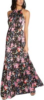 Thumbnail for your product : Aidan by Aidan Mattox Floral-Print Tiered Halter Maxi Dress
