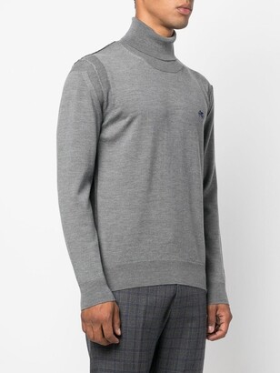 Etro Embroidered-Logo Roll Neck Sweater