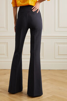 Thumbnail for your product : Safiyaa Halluana Stretch-crepe Flared Pants - Blue