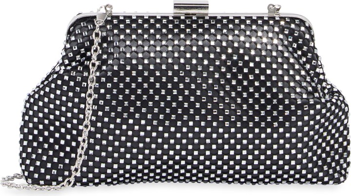 Jessica McClintock Phyllis Rhinestone Mesh Clutch