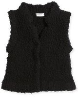 Thumbnail for your product : Milly Minis Faux Fur Cashmere-Blend Vest, Black, Size 4-7