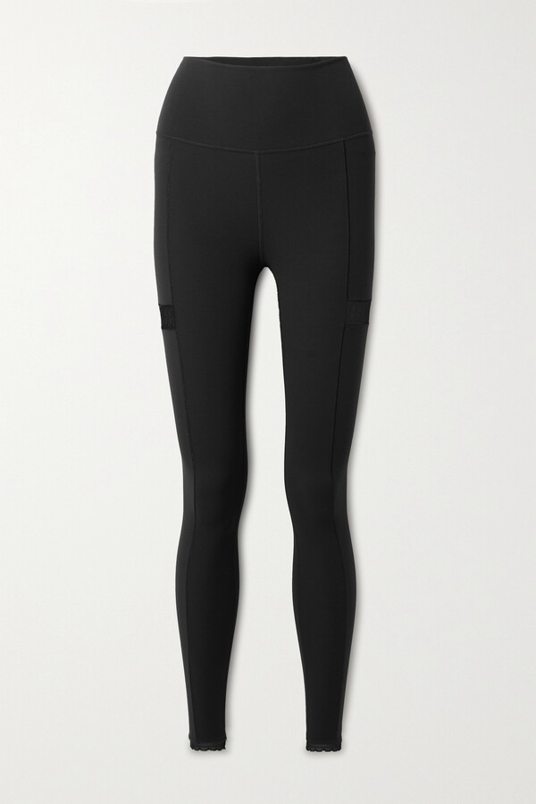 Nike Yoga Infinalon Lace-trimmed Dri-fit Leggings - Black - ShopStyle  Activewear