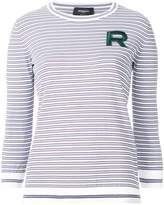 Rochas embroidered striped top 