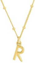 Thumbnail for your product : Sterling Forever Initial Bar 14K Gold Vermeil Beaded Chain Necklace