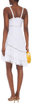 Thumbnail for your product : Charo Ruiz Ibiza Asymmetric Crocheted Lace-trimmed Cotton-blend Voile Dress