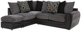 Thumbnail for your product : Monico Diamond Left Hand Single Arm Corner Chaise Sofa With Footstool