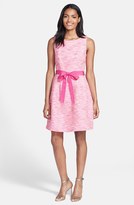 Thumbnail for your product : Trina Turk Tie Waist Tweed Fit & Flare Dress