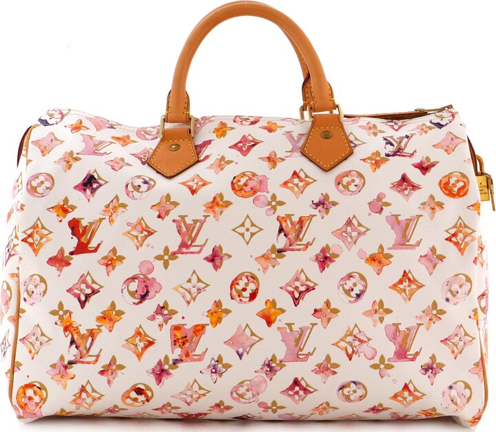 Louis Vuitton Speedy Handbag Monogram Watercolor Aquarelle 35 - ShopStyle  Satchels & Top Handle Bags