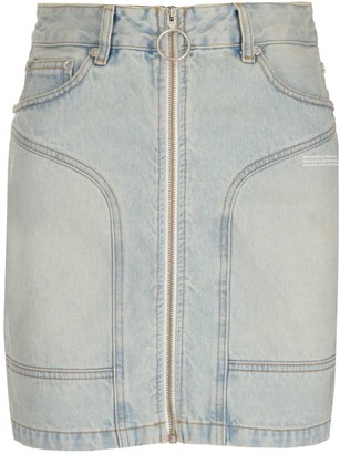off white jean skirt
