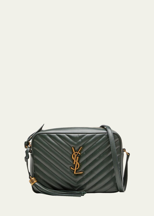Saint Laurent Lou Medium Quilted Camera Crossbody Bag with Pocket